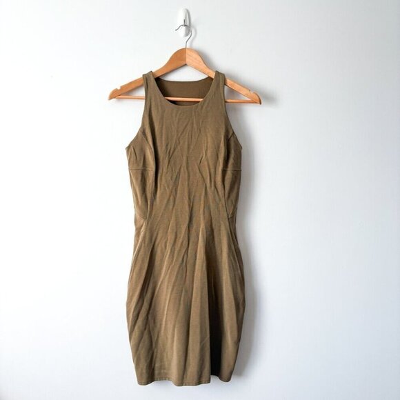 Lululemon Slim-Fit Above-Knee Dress Artifact Tan Size 6 - Picture 5 of 8
